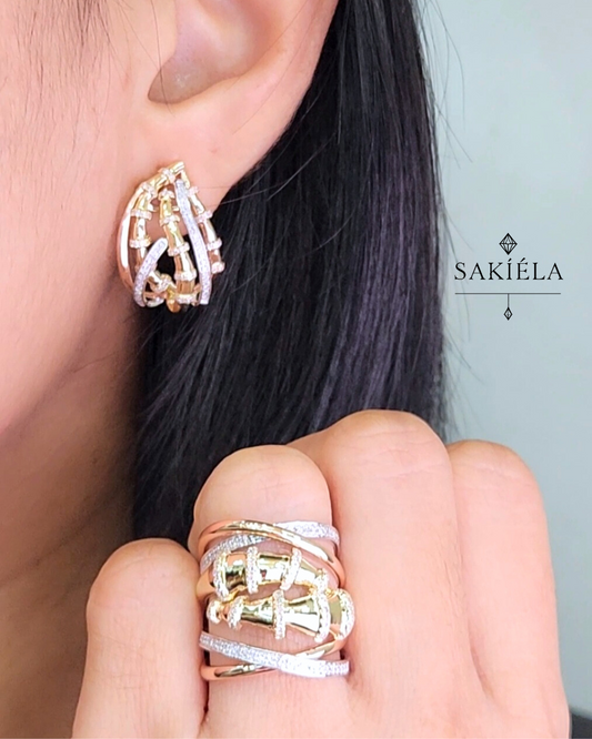 Diamond Ring & Earrings Set 82