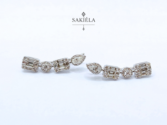 Diamond Quad Shape Earrings