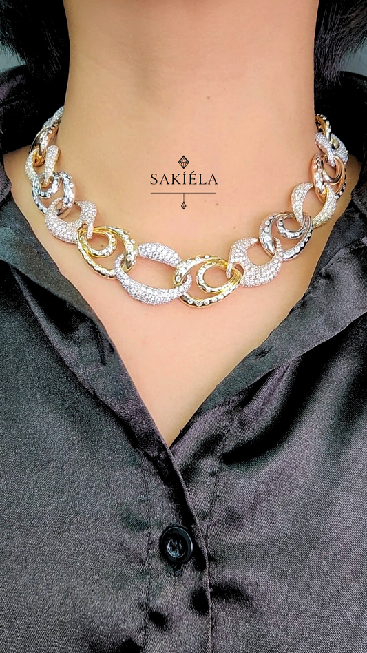 Tri-Color Necklace - 18cts