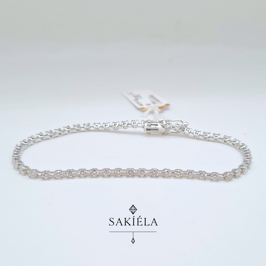 Diamond Tennis White Gold Bracelet