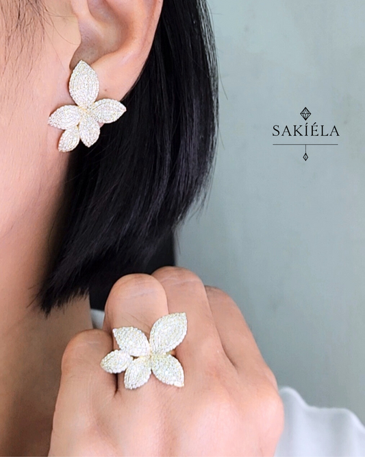 Diamond Ring & Earrings Set 14