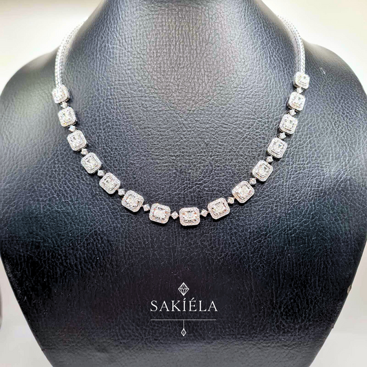 Diamond Tennis White Gold Necklace