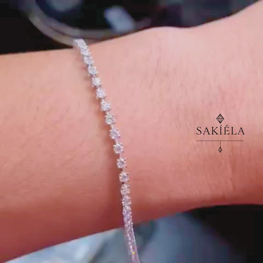 Diamond Tennis White Gold Bracelet