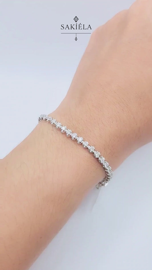 Diamond Beaded Tennis Bracelet