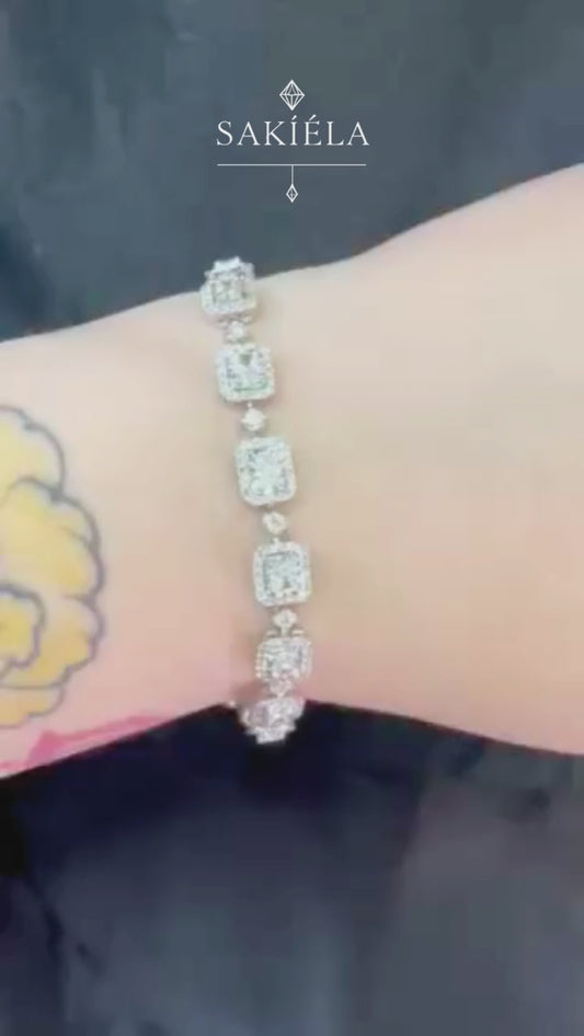 Diamond Tennis White Gold Bracelet