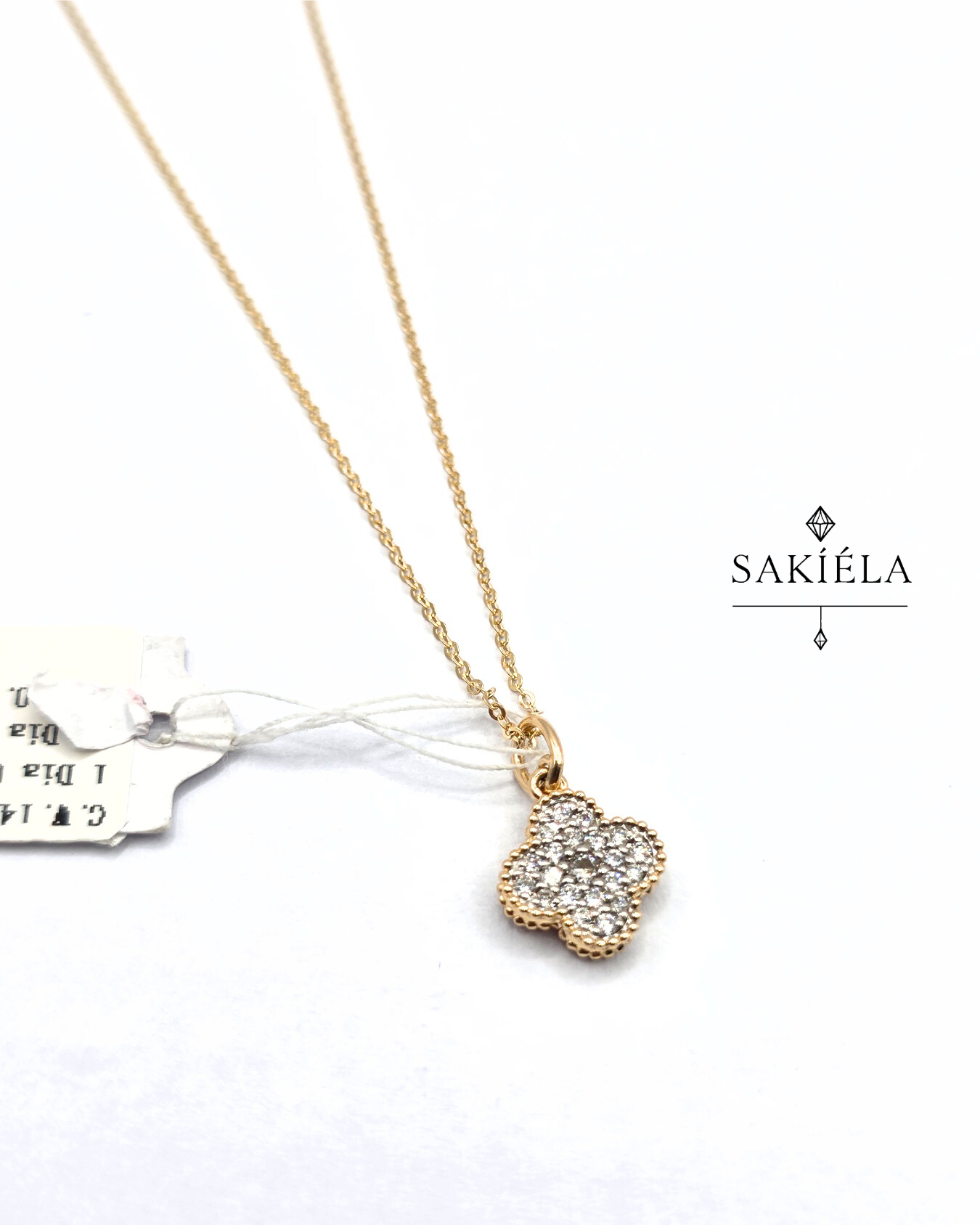 Clover Motif Reversible Necklace (Mother-of-Pearl)