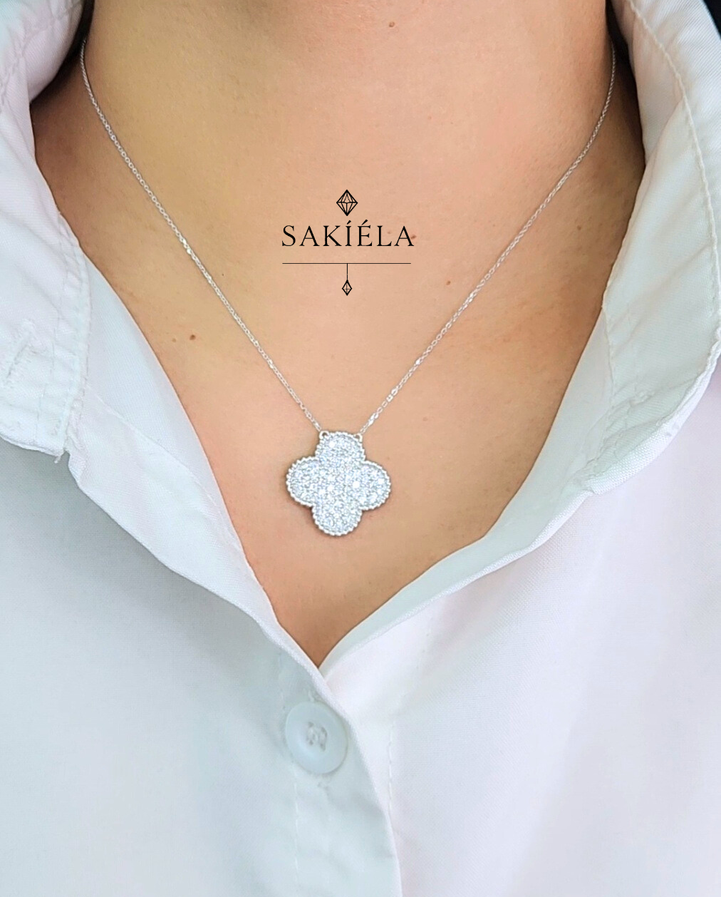 Clover Motif Necklace - 0.93cts