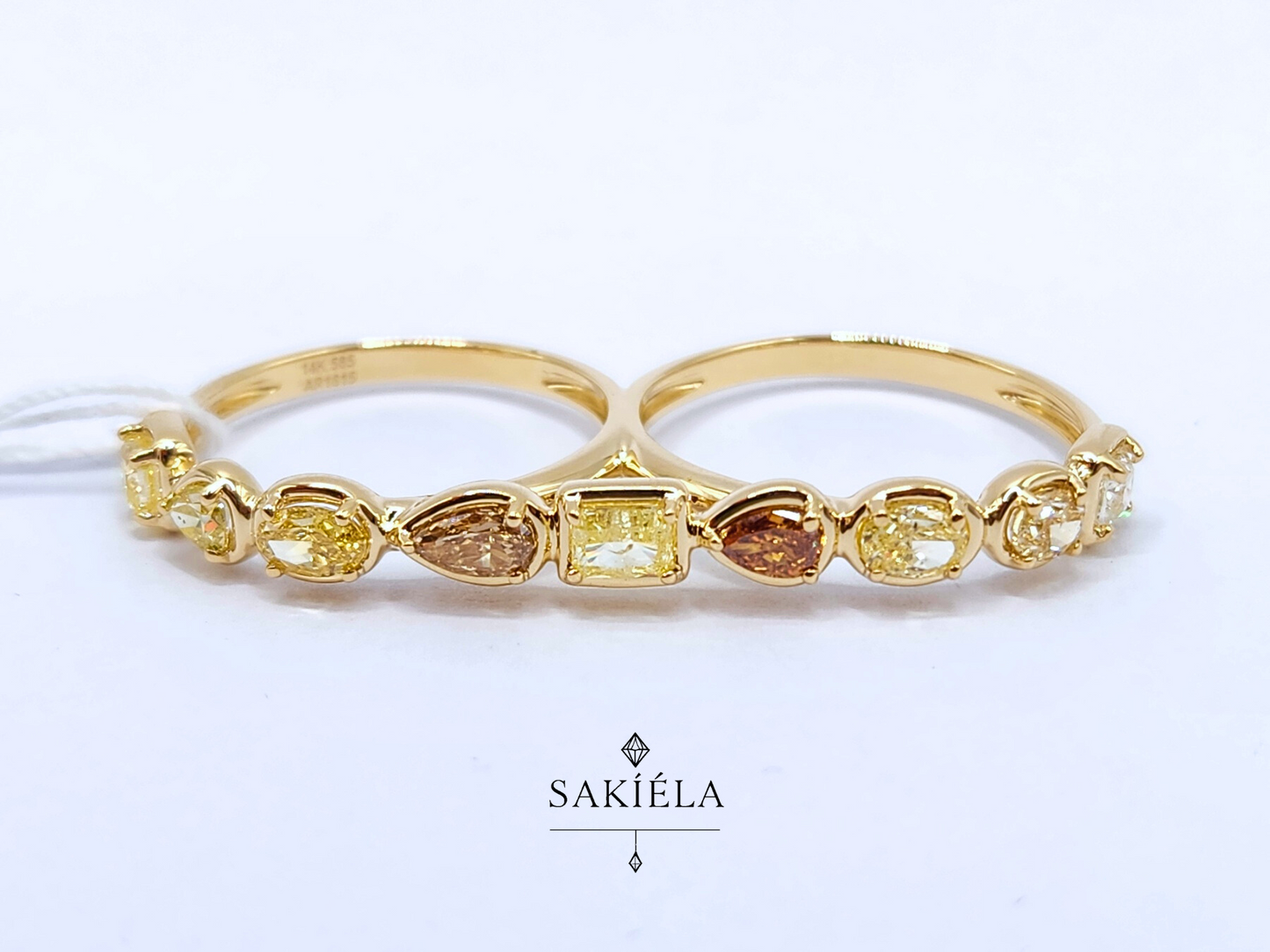 Diamond Dual Yellow Ring