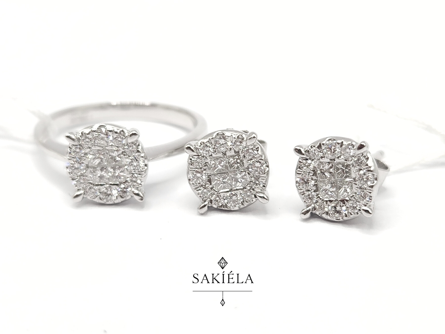 Diamond Ring & Earrings Set 86