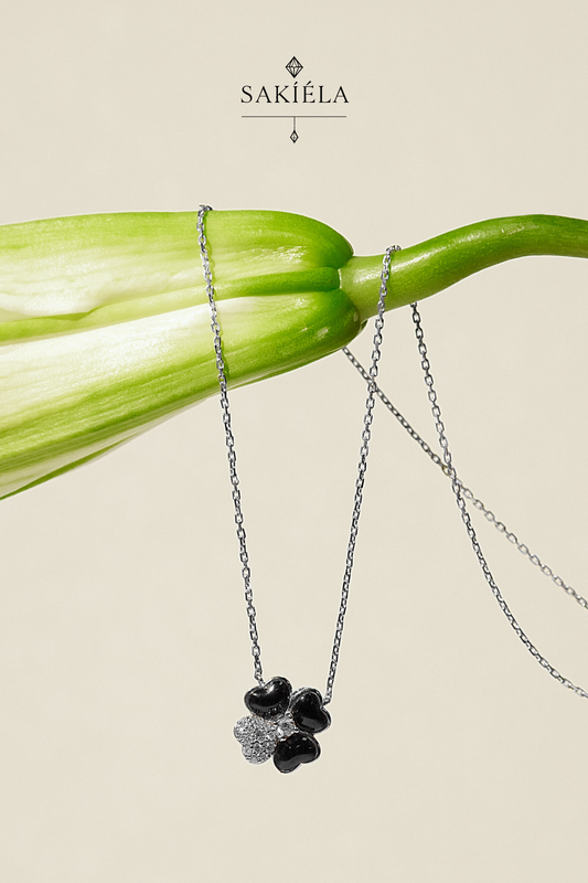 Black Clover Necklace & Bracelet Set
