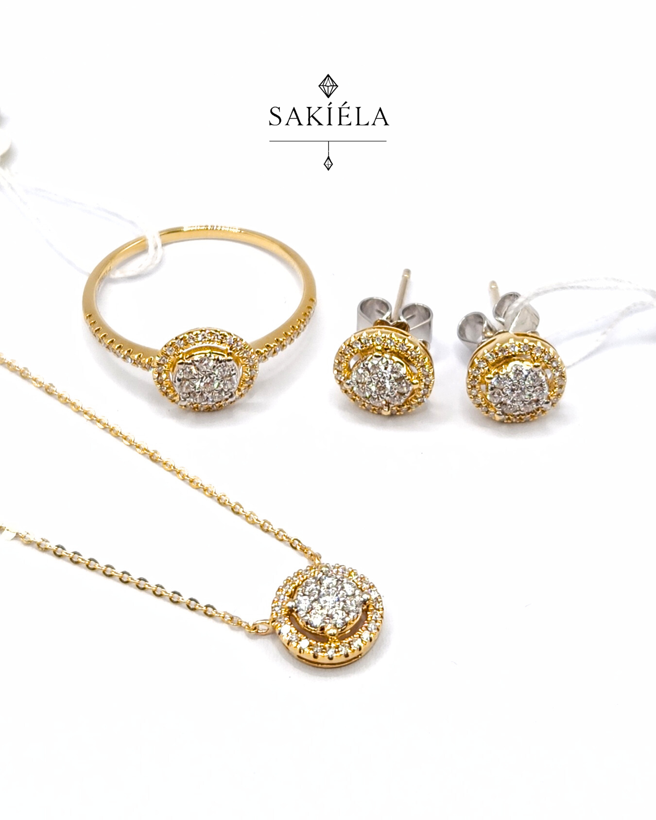 Circle Diamond Set (Yellow Gold) - 0.55cts