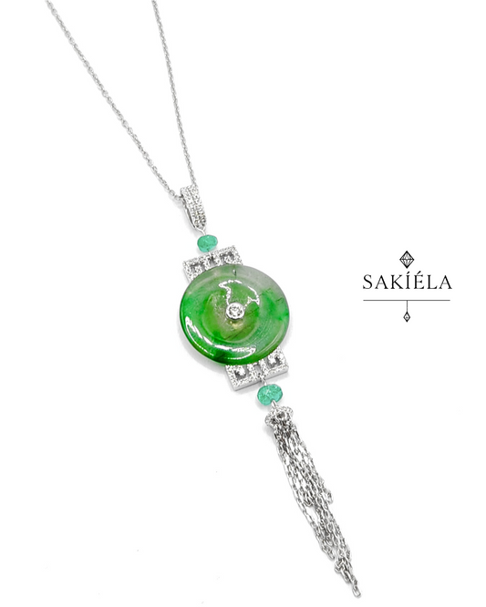 Colored Pendant Necklace - 0.11cts