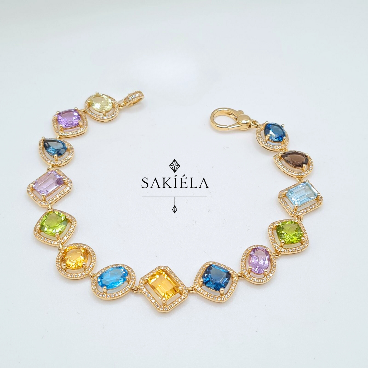 Diamond Rainbow Tennis Bracelet