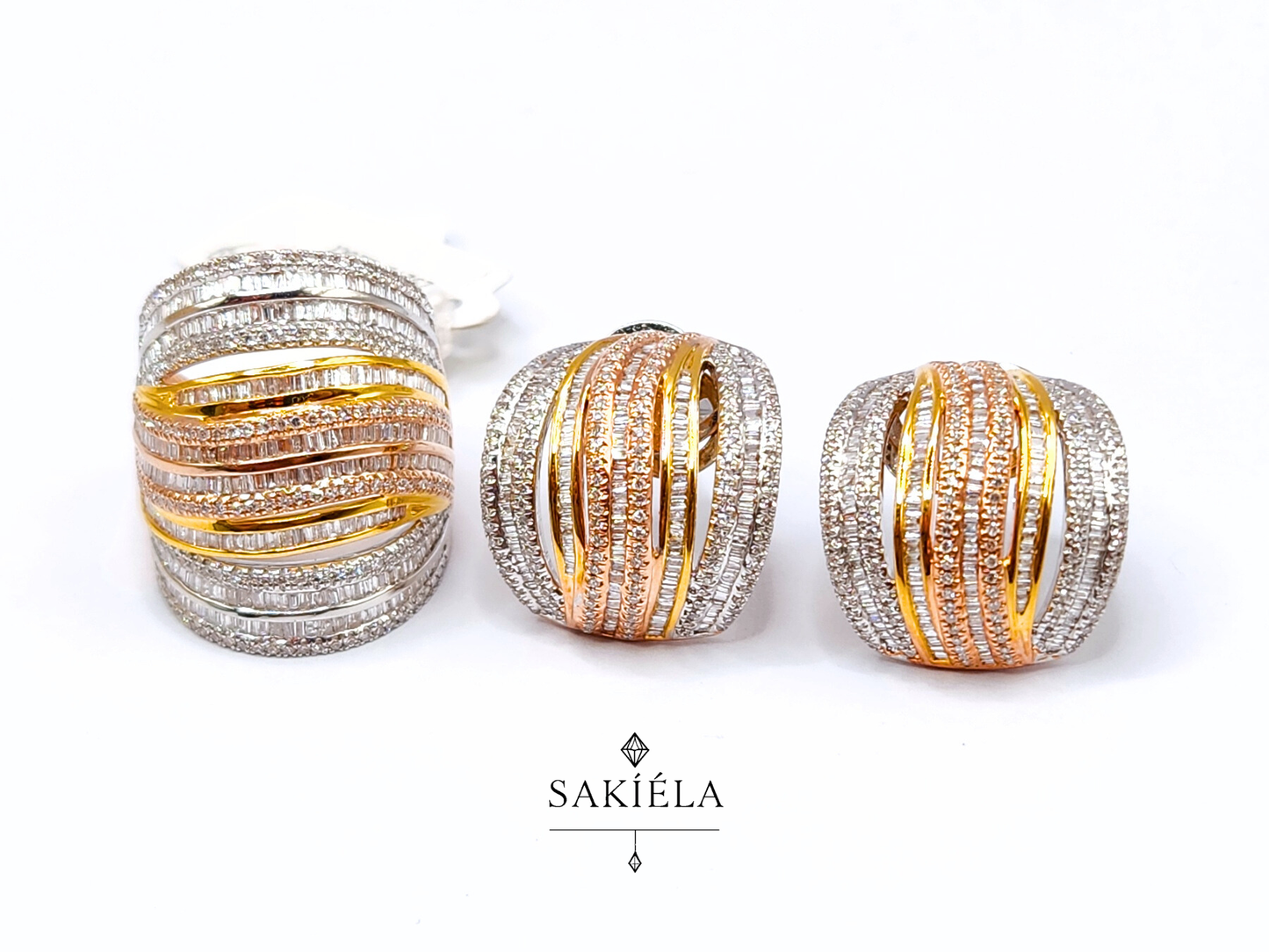 Diamond Ring & Earrings Set 69