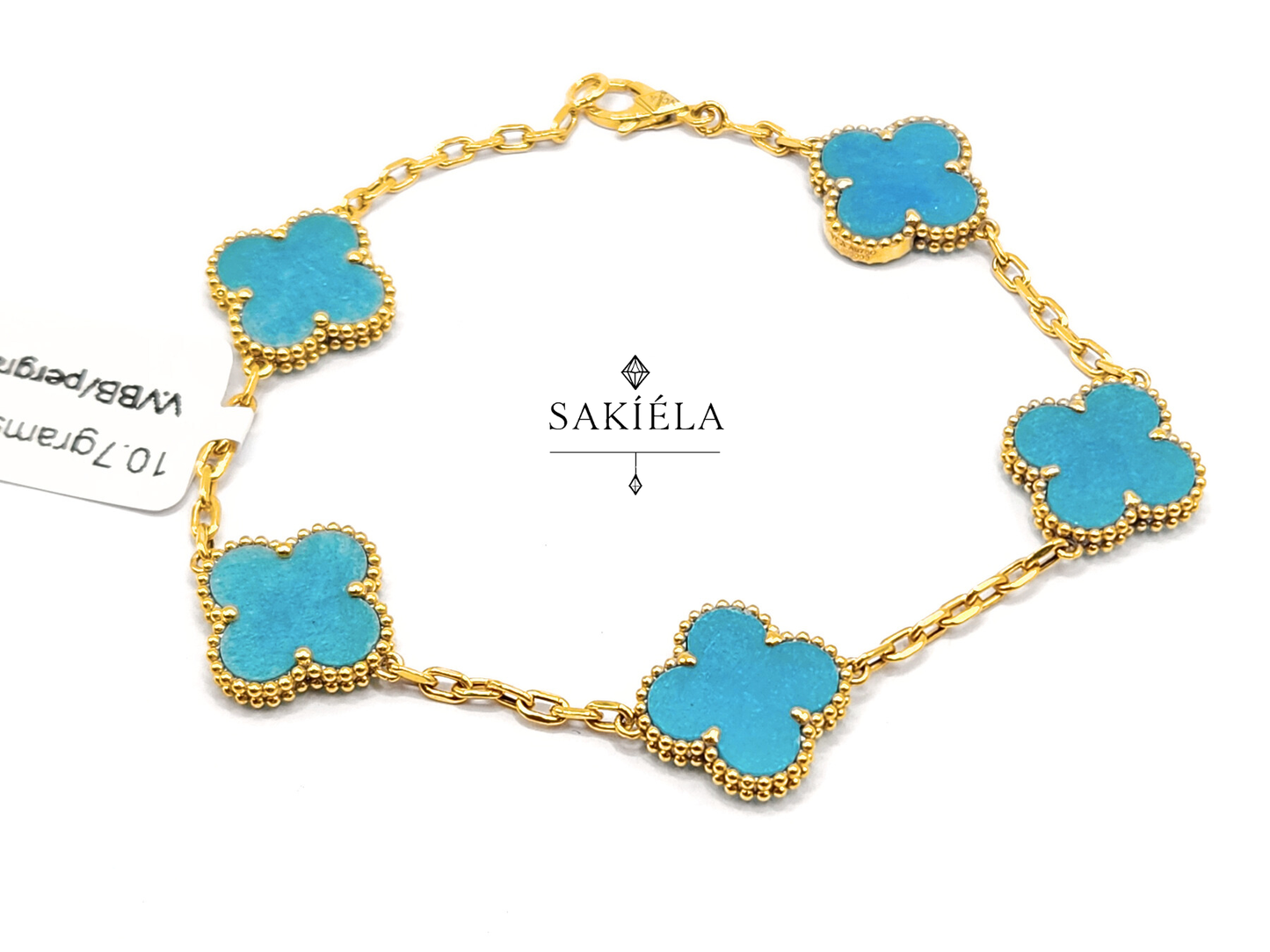 Van Cleef & Arpels' Alhambra 5 Motif Bracelet (Agate)