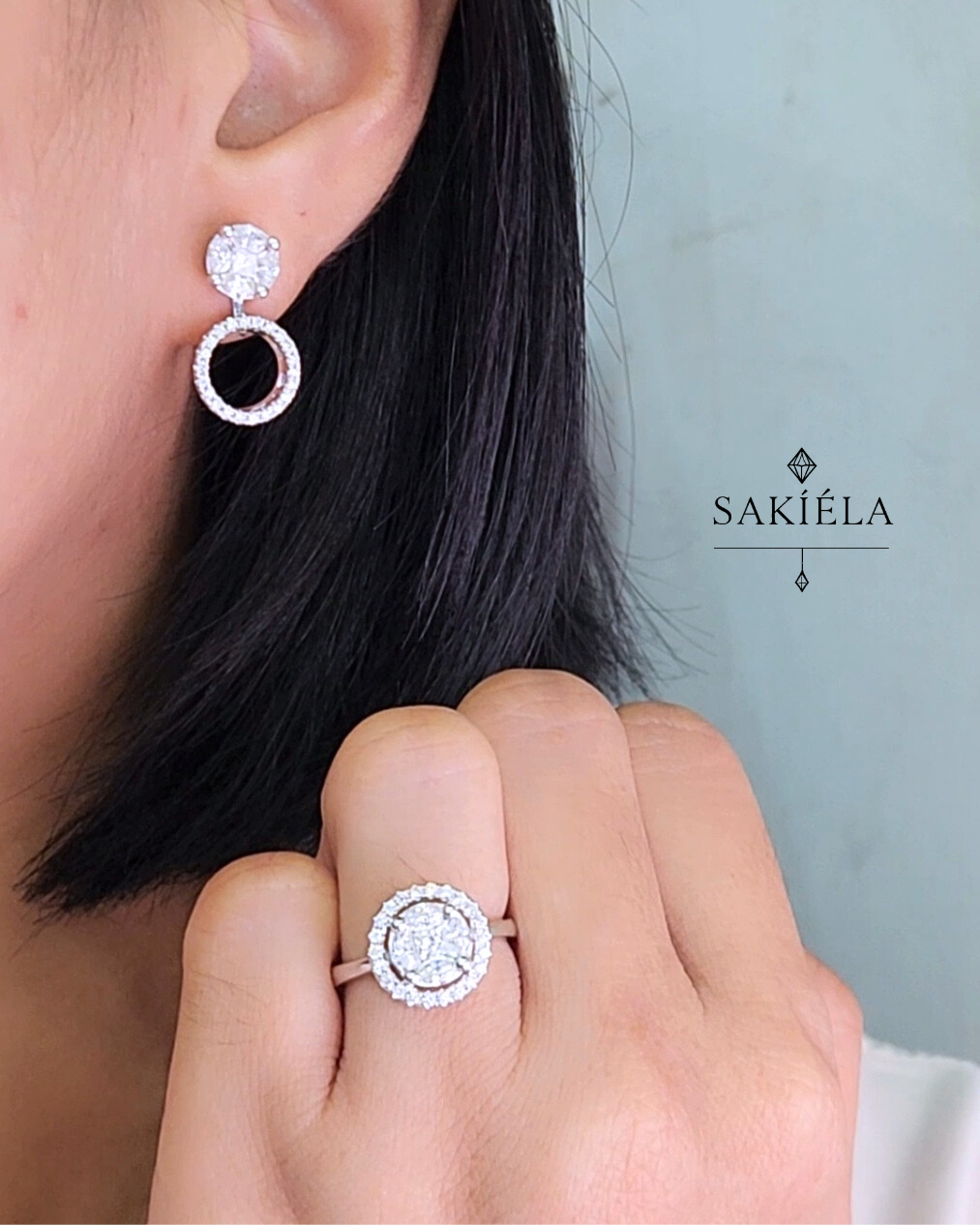 Diamond Ring & Earrings Set 66