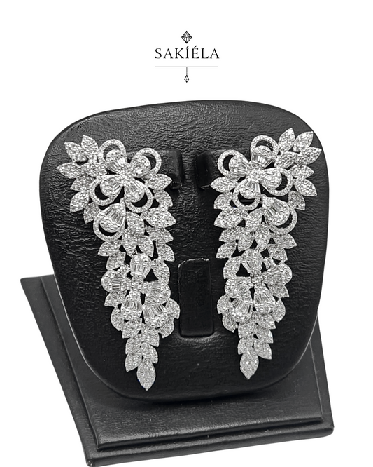 Elegant Drop Earrings - 6.376cts