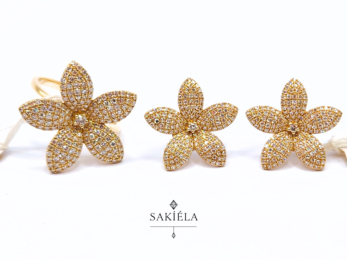 Diamond Ring & Earrings Set 78