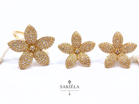 Diamond Ring & Earrings Set 78