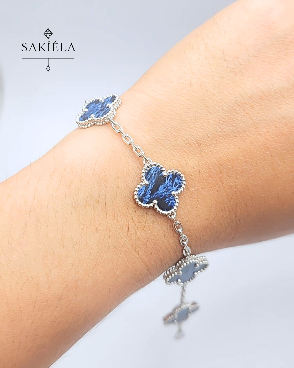 Van Cleef & Arpels' Alhambra 5 Motif Bracelet (Pietersite)