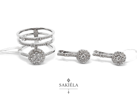 Diamond Ring & Earrings Set 73