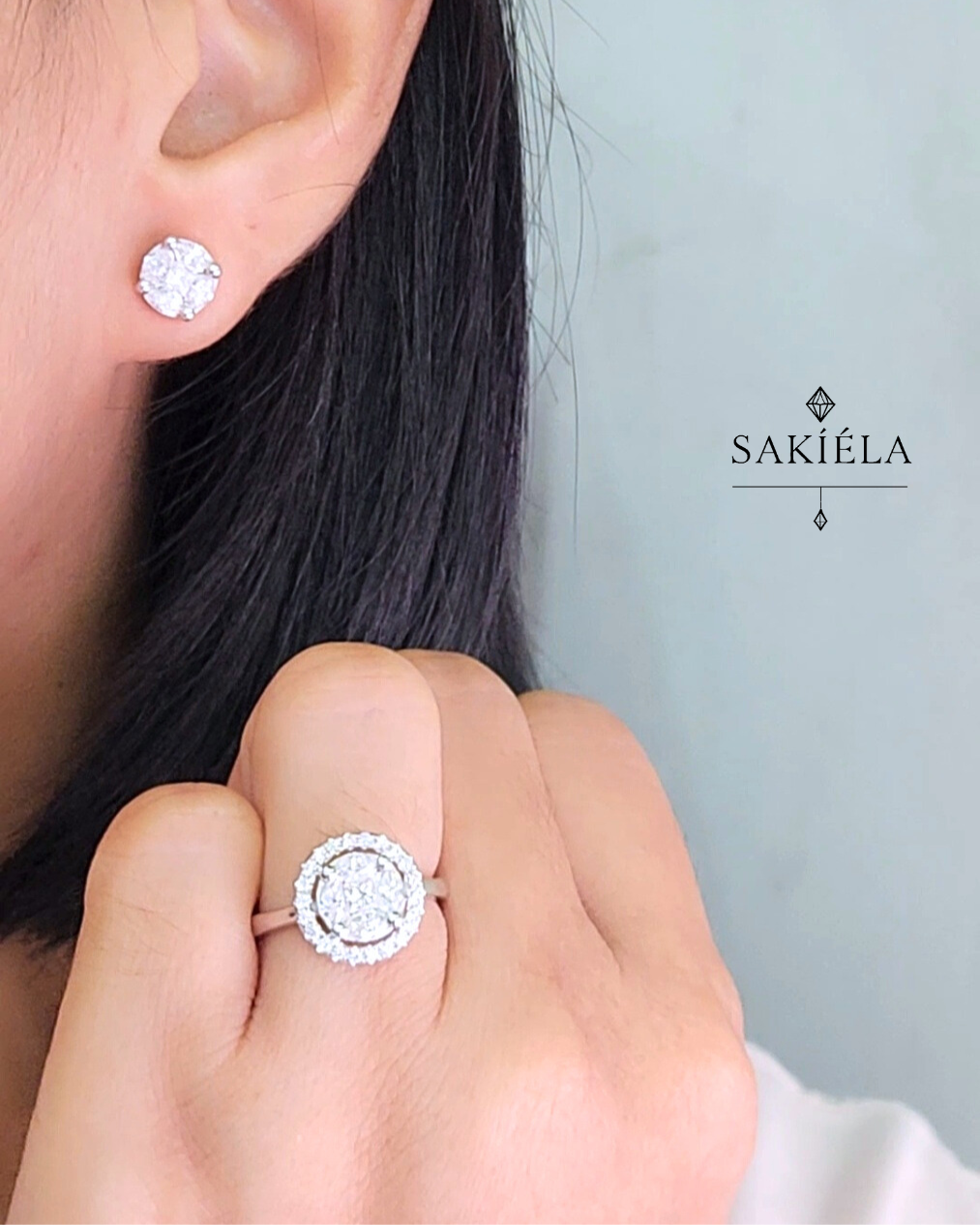 Diamond Ring & Earrings Set 66