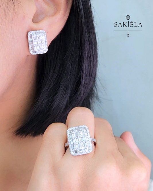 Diamond Ring & Earrings Set 26