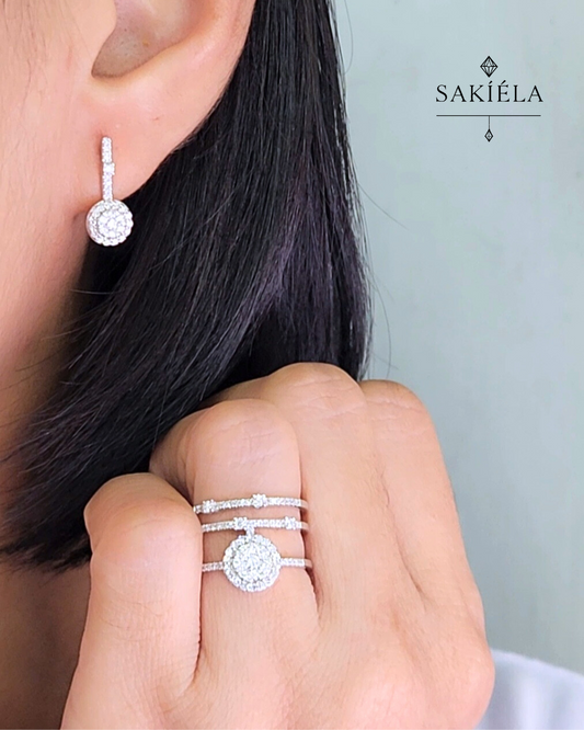 Diamond Ring & Earrings Set 73
