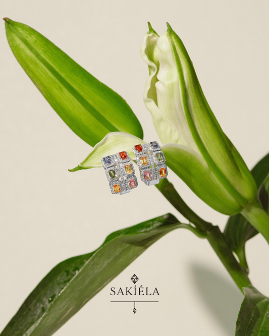 Rainbow Earrings & Ring Set