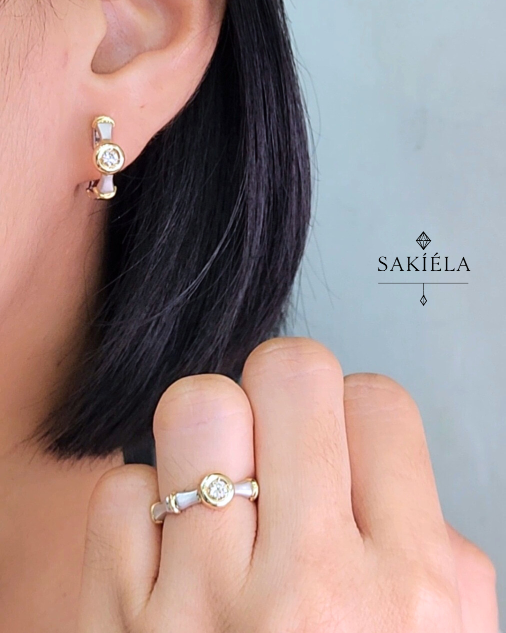 Diamond Ring & Earrings Set 48