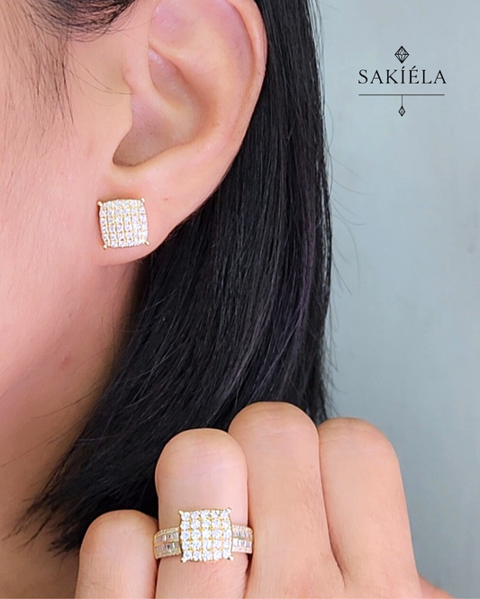 Diamond Ring & Earrings Set 55