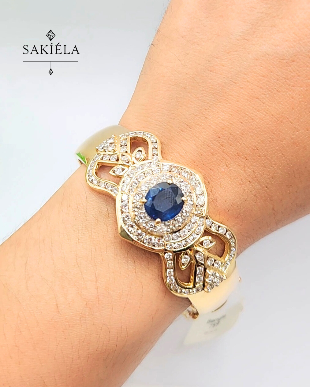 Diamond & Sapphire Bangle 6.0cts