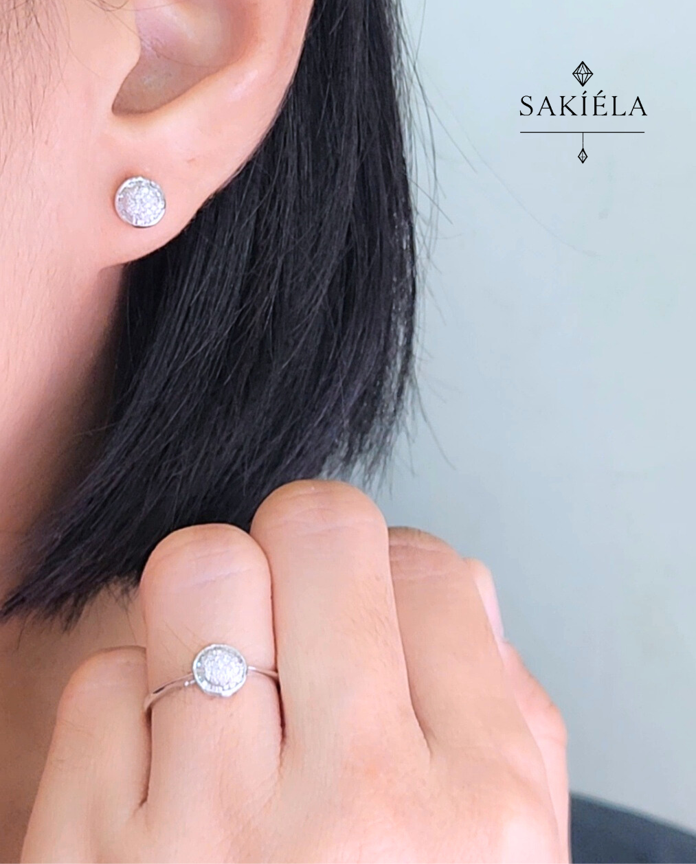 Diamond Ring & Earrings Set 18