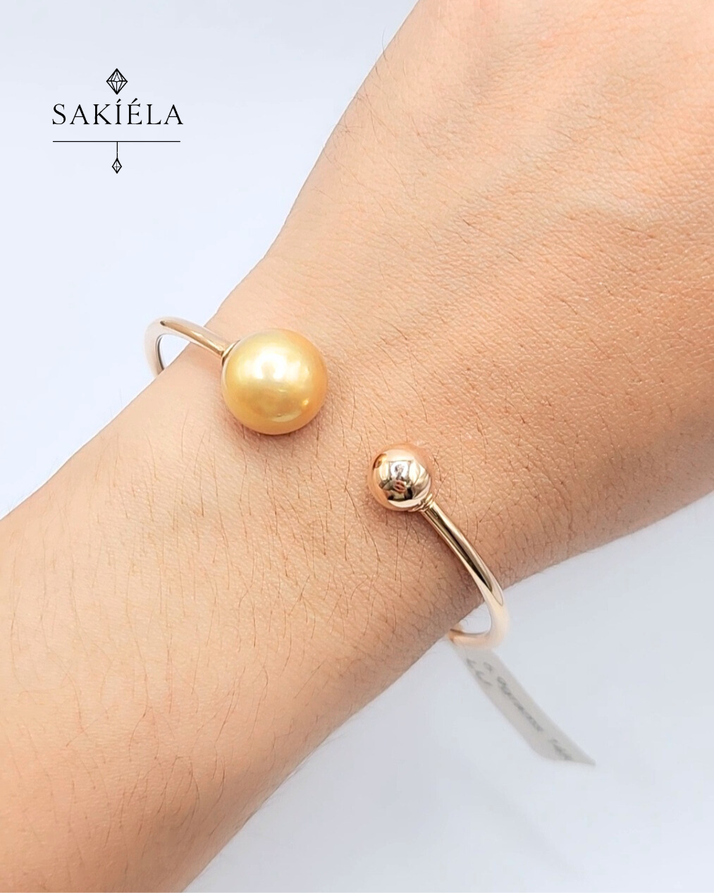 Pearl Bangle Rose Gold