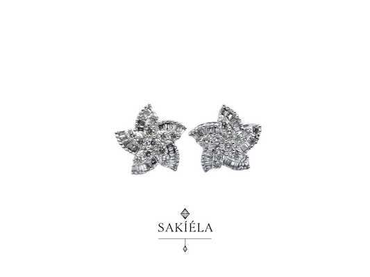 Stud Earrings (Star) - 0.50cts