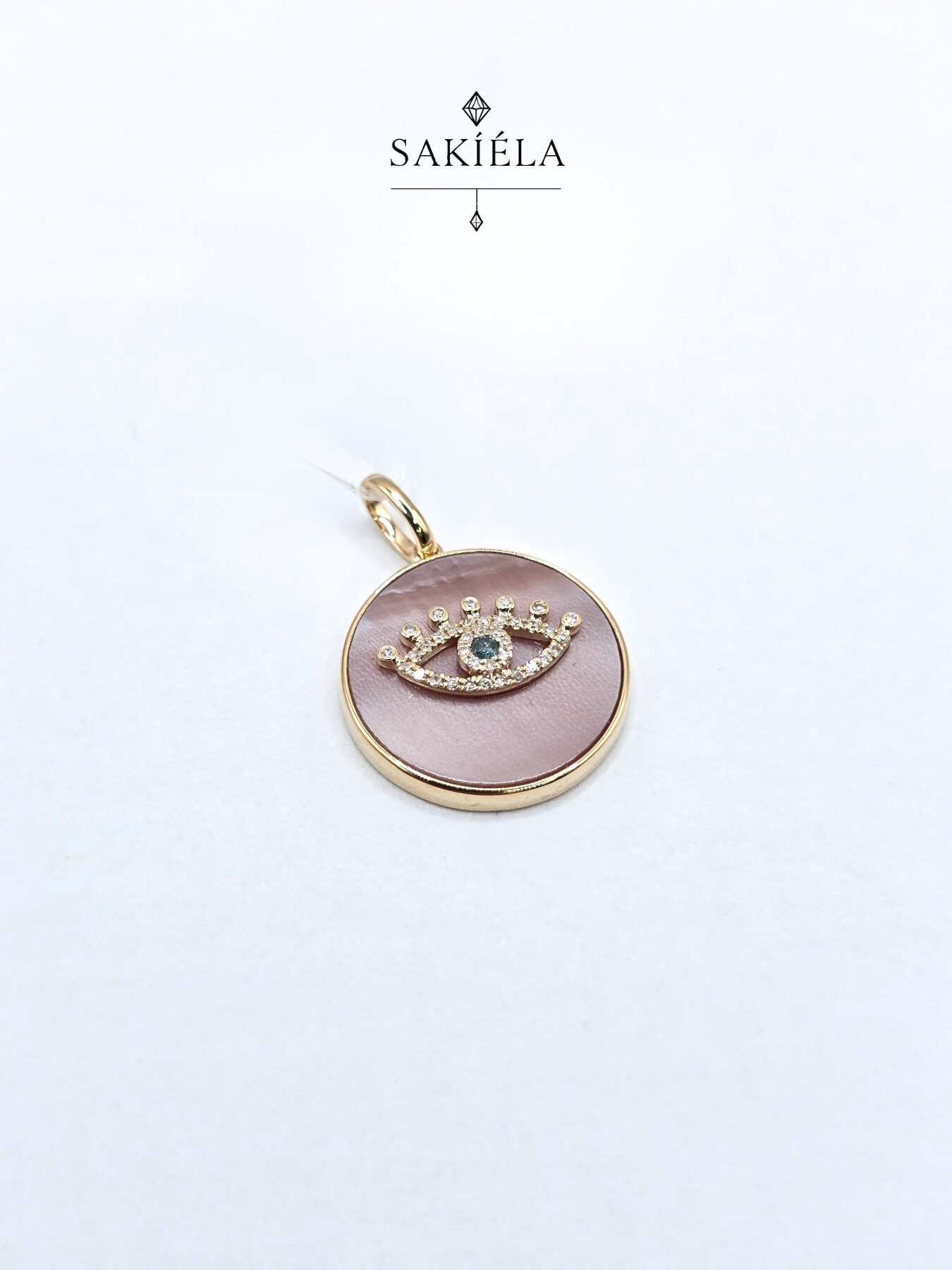 Diamond Egyptian Eye Pendant