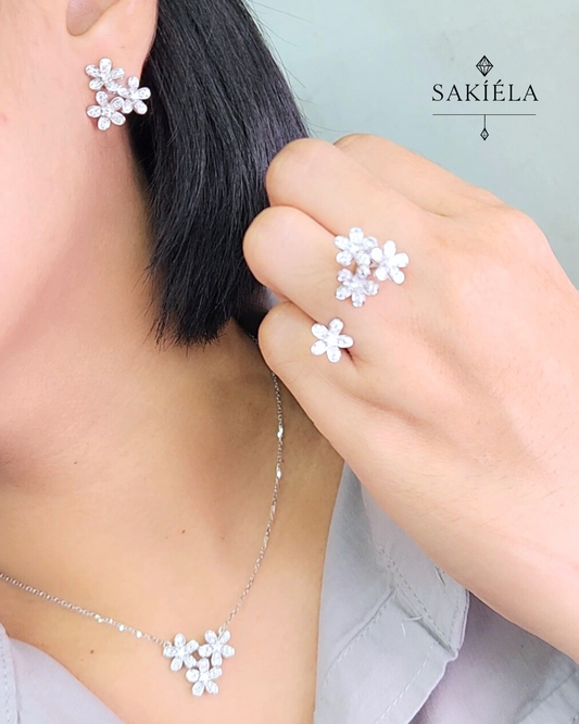 Diamond Floral Set - 2.1cts