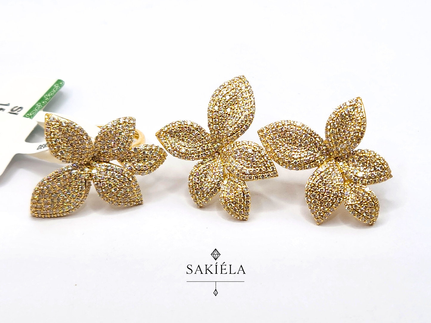 Diamond Ring & Earrings Set 14