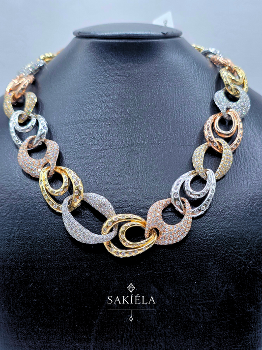 Tri-Color Necklace - 18cts