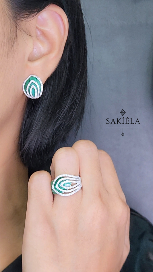 Diamond Ring & Earrings Set 10