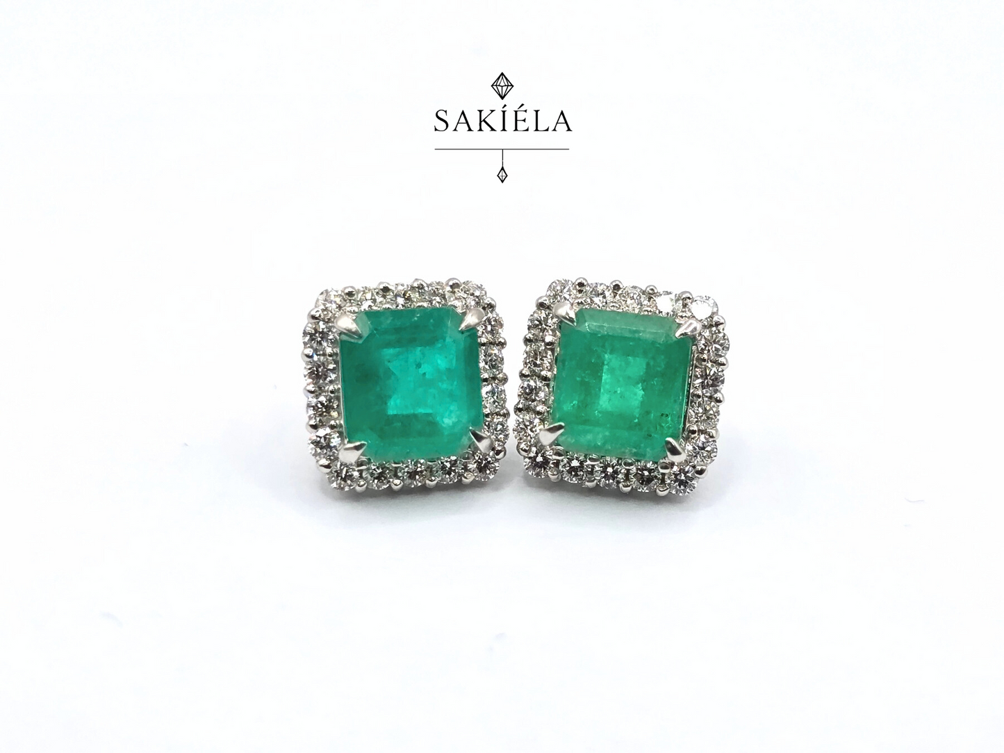 Diamond & Emerald Earrings 1