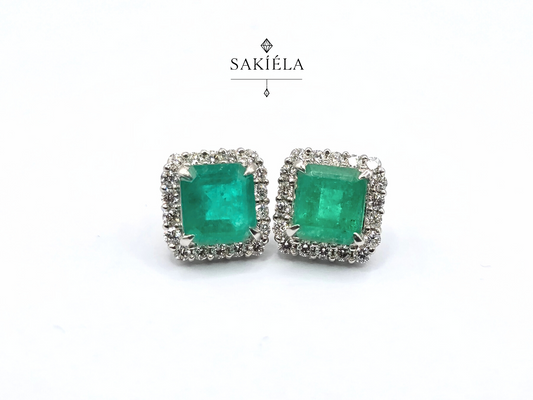 Diamond & Emerald Earrings 1