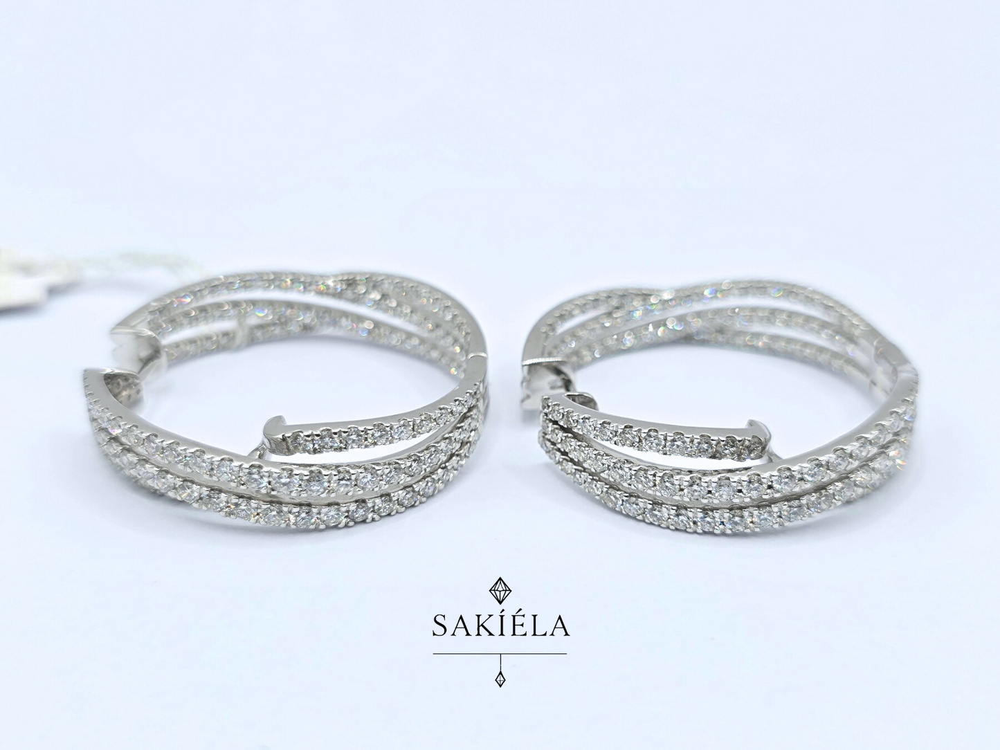 Diamond Loop Earrings