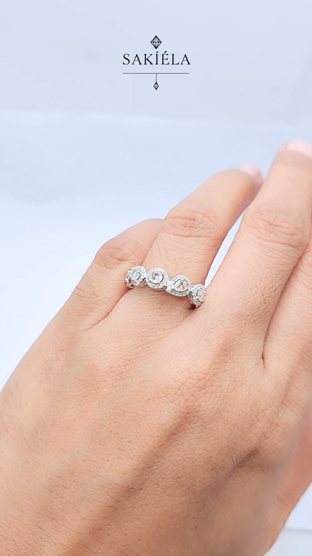 Diamond & White Amethyst Ring