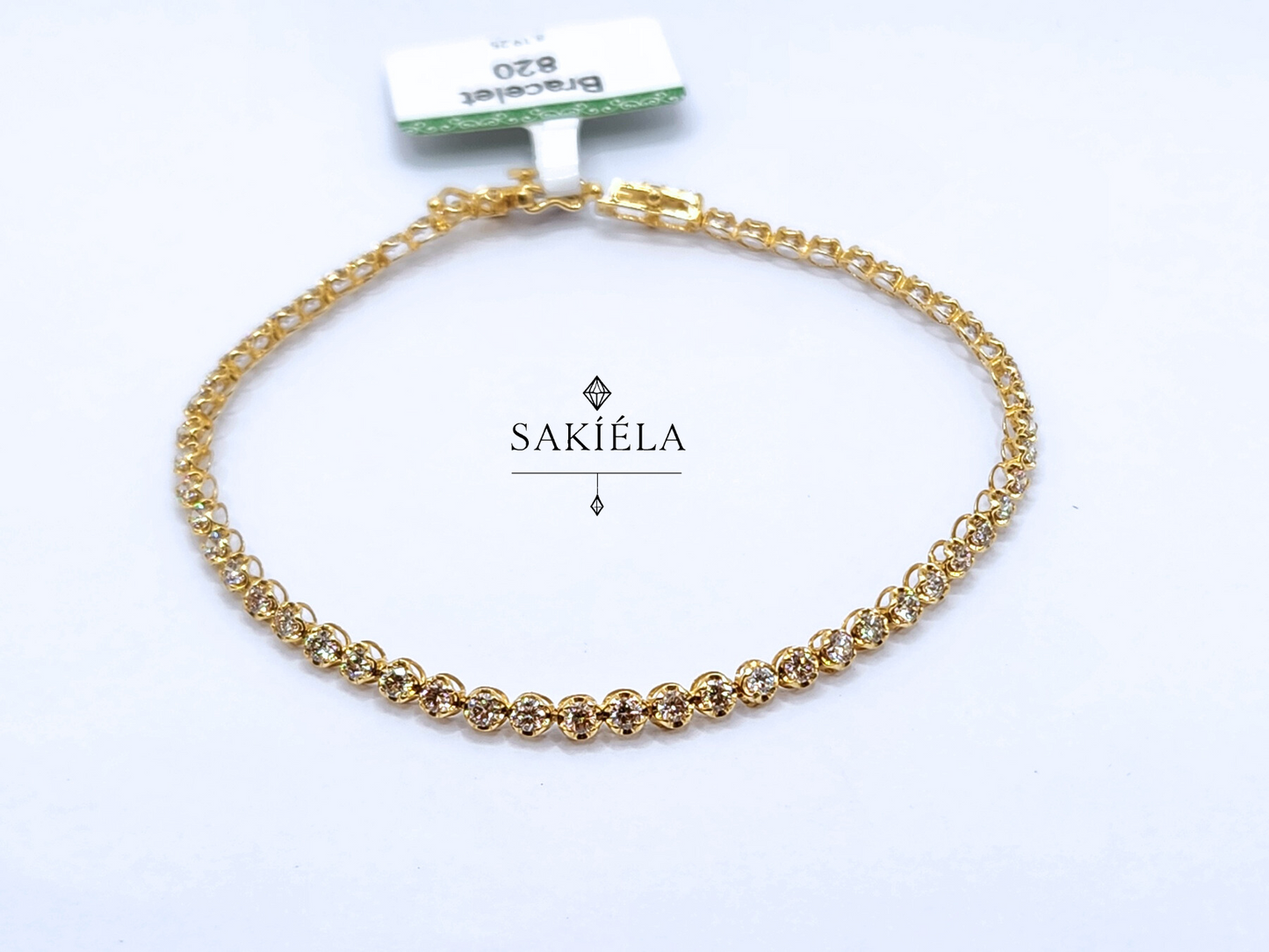 Diamond Beaded Tennis Bracelet