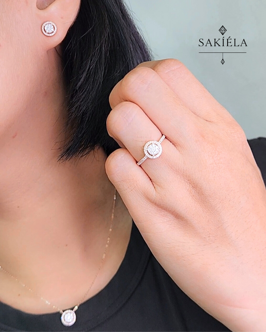 Circle Diamond Set (Rose Gold) - 0.55cts