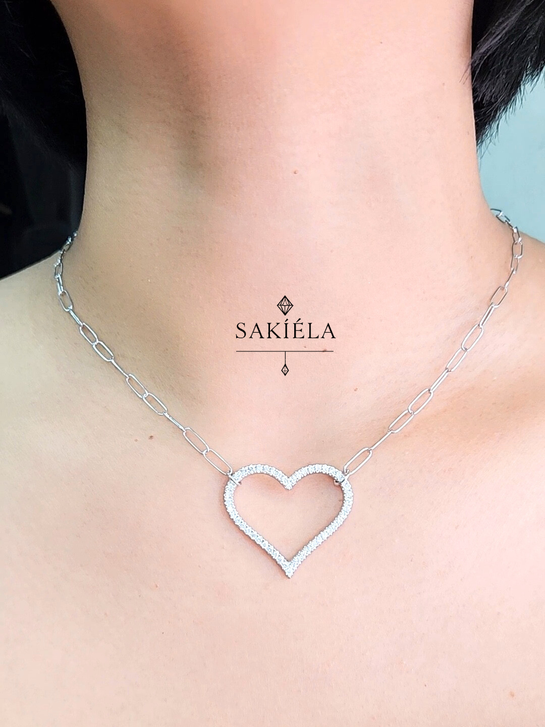 Diamond Heart Pendant Necklace