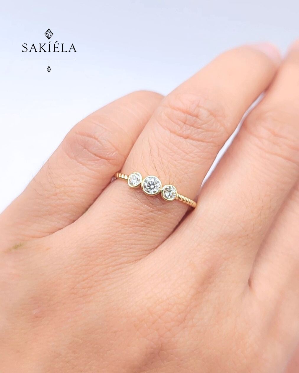 Three Stones Ring - 0.363cts