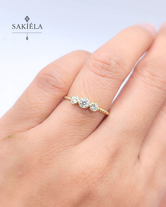 Three Stones Ring - 0.363cts