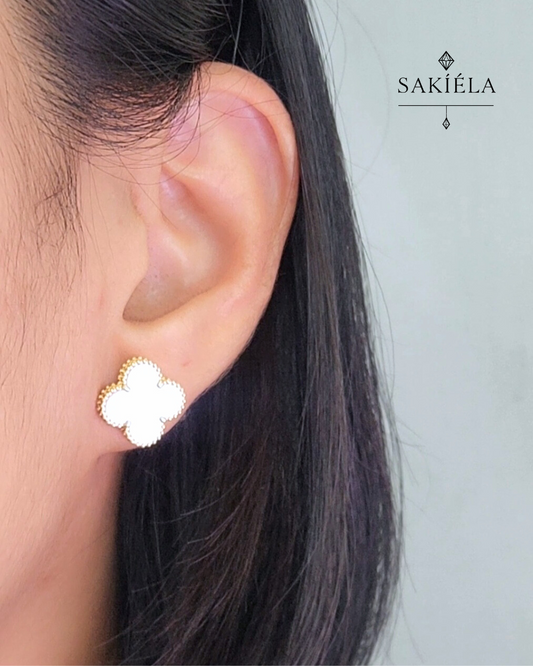 Van Cleef & Arpels' Alhambra 1 Motif Earrings (Mother-of-Pearl)